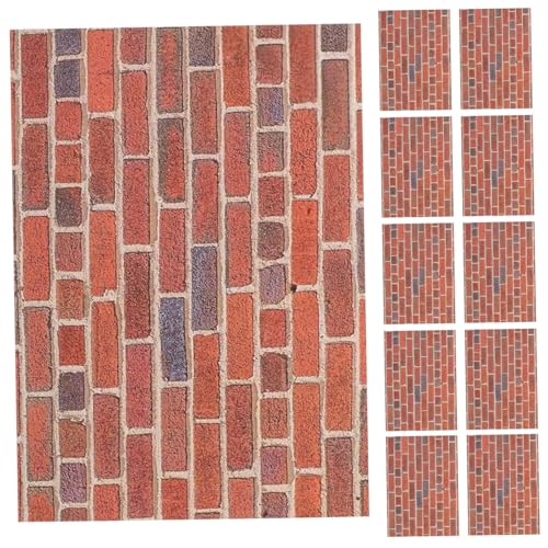 FRCOLOR 12 Blatt Puppenhaus Tapeten- Selbstklebende Lebensnahe Ziegelstein-wandverkleidung Einfach Zuschneidbar Schnelle Montage für Miniatur-wanddekoration FRCOLOR 12 Blatt Puppenhaus Tapeten- Selbstklebende Lebensnahe Ziegelstein-wandverkleidung Einfach Zuschneidbar Schnelle Montage für Miniatur-wanddekoration von FRCOLOR
