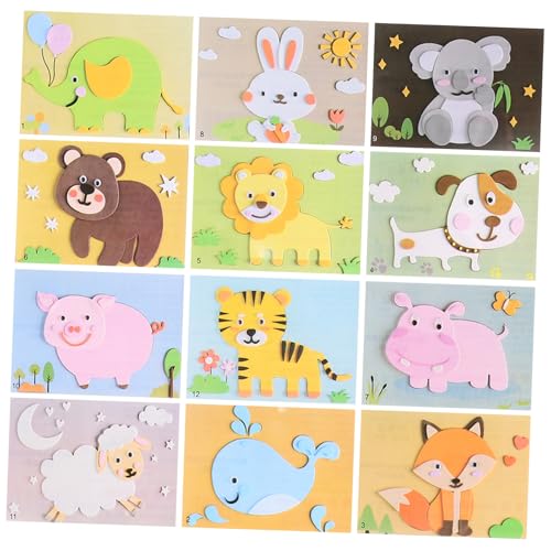 FRCOLOR 12 Blatt Tier Puzzle Sticker für Selbstklebende Eva Bastelaufkleber Lustige Tiermotive DIY Bastelmaterial für Vorschulkinder Fördert Feinmotorik und Kreatives FRCOLOR 12 Blatt Tier Puzzle Sticker für Selbstklebende Eva Bastelaufkleber Lustige Tiermotive DIY Bastelmaterial für Vorschulkinder Fördert Feinmotorik und Kreatives von FRCOLOR