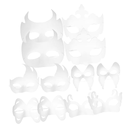 FRCOLOR 12 Stück DIY Blanko Masken Handgemalte Papiermasken für Karneval Halloween und Kostümpartys Bastelmasken für Erwachsene FRCOLOR 12 Stück DIY Blanko Masken Handgemalte Papiermasken für Karneval Halloween und Kostümpartys Bastelmasken für Erwachsene von FRCOLOR