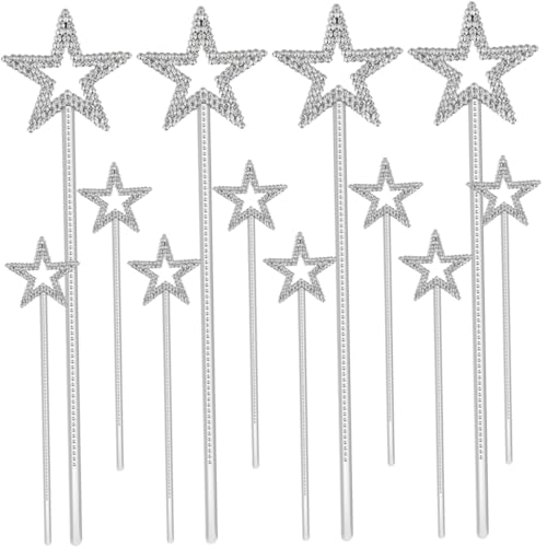 FRCOLOR 12 Stück Feenstäbe Sternform Glitzernde Kinderzauberstäbe für Partys Halloween und Aufführungen Elegante Leichte und Kreative Spielzeuge für Mädchen von FRCOLOR