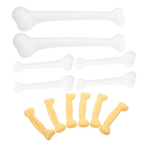 FRCOLOR 12 Stück Knochen Requisiten Gefälschte Knochen Halskette Ornament Künstlicher Gefälschte Halloween Dekor Kleine Mini von FRCOLOR