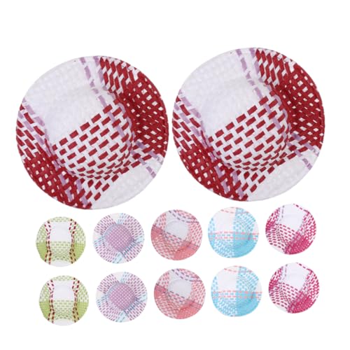 FRCOLOR 12 Stück Mini Papierhüte Bunte Streifen Miniaturhüte für DIY Dekoration für Puppen Bastelprojekte und Schulprojekte Langlebig und Platzsparend von FRCOLOR