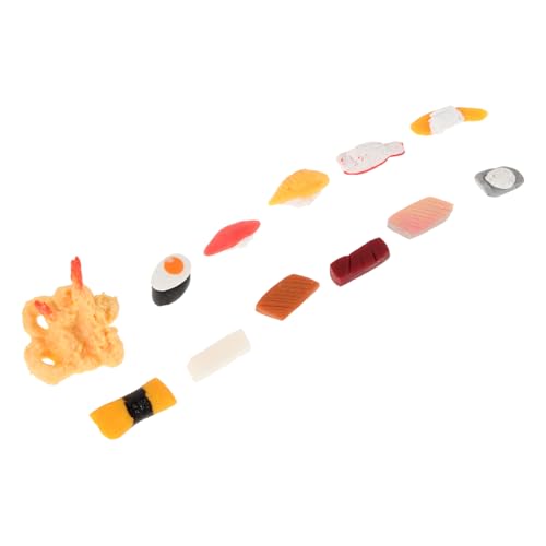 FRCOLOR 12 Stück Miniatur Japanisches Sushi Teiliges Puppenhaus Zubehör für Realistische Küchen Szenen Wiederverwendbare Mini Food Modelle für Kreative Mikrolandschaften und Dekorationen von FRCOLOR