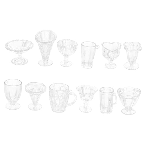 FRCOLOR 12 Stücke Kleiner Kaffeetassen für Puppenhaus Miniaturbecher Dekorative Tassen Kleine Kaffeetassen Modelle für Kleiner Haus Dekoration von FRCOLOR