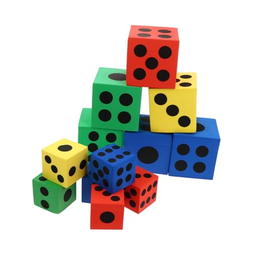 FRCOLOR 12 Stück Teiliges Bunte Eva Schaumstoffwürfel mit Punkten Leicht und Handlich Vielseitig für Partyspiele und Familienspiele Farbenfrohes Würfelspiel Zubehör Zufällige Farbe FRCOLOR 12 Stück Teiliges Bunte Eva Schaumstoffwürfel mit Punkten Leicht und Handlich Vielseitig für Partyspiele und Familienspiele Farbenfrohes Würfelspiel Zubehör Zufällige Farbe von FRCOLOR
