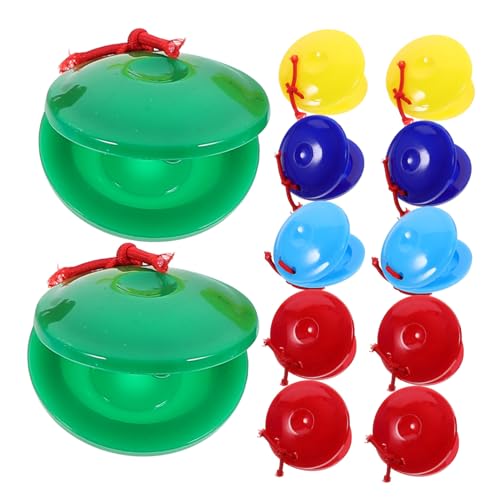 FRCOLOR 12 Stück Kunststoff Finger Kastagnetten für Kinder Musikinstrumente Hand Percussion Spielzeug Schlagspielzeug zur Rhythmus und Musikalischem Talent FRCOLOR 12 Stück Kunststoff Finger Kastagnetten für Kinder Musikinstrumente Hand Percussion Spielzeug Schlagspielzeug zur Rhythmus und Musikalischem Talent von FRCOLOR
