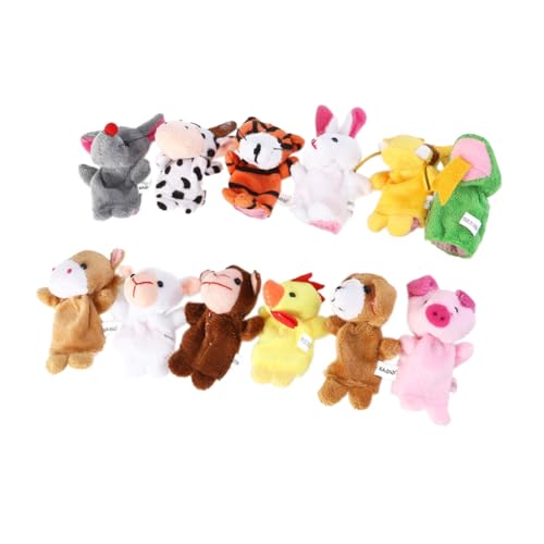 FRCOLOR 12 Stück Teiliges Chinesische Tier Figuren Fingerpuppen aus Strapazierfähigem Bunte Story Puppets für Pädagogisches Finger für Zuhause und Kindergarten von FRCOLOR