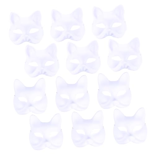 FRCOLOR 12 Stück Teiliges DIY Papier Tiermasken aus Leichter Pappe Handbemalbare Katzen und Fuchs Masken Unbedruckt zum Bemalen für Fasching Karneval Cosplay Party für Damen und Herren FRCOLOR 12 Stück Teiliges DIY Papier Tiermasken aus Leichter Pappe Handbemalbare Katzen und Fuchs Masken Unbedruckt zum Bemalen für Fasching Karneval Cosplay Party für Damen und Herren von FRCOLOR