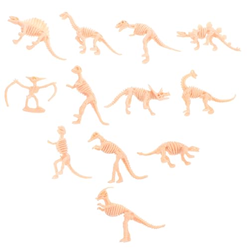 FRCOLOR 12 Stück Teiliges Dinosaurier Knochenskelett Modell Mini Dinosaurier Figuren aus Kunststoff Realistische Prähistorische Saurier Skelette für Kinderzimmer Dekoration und FRCOLOR 12 Stück Teiliges Dinosaurier Knochenskelett Modell Mini Dinosaurier Figuren aus Kunststoff Realistische Prähistorische Saurier Skelette für Kinderzimmer Dekoration und von FRCOLOR