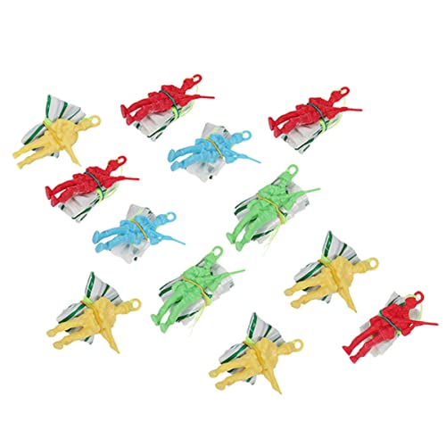 FRCOLOR 12 Stück Teiliges Fallschirm Spielzeugset Bunte Fallschirmspringer für Outdoor Aktivitäten Handwurf für Fördert Kreativität und Geschicklichkeit Beim von FRCOLOR