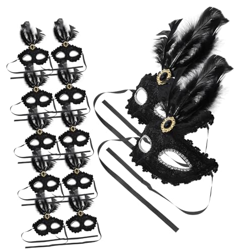 FRCOLOR 12 Stück Teiliges Federmasken Halbgesicht Masquerade Masken für Karneval Halloween Cosplay Leichte Dekorative Masken mit Exquisiter Verarbeitung für Party und Bühnenauftritte FRCOLOR 12 Stück Teiliges Federmasken Halbgesicht Masquerade Masken für Karneval Halloween Cosplay Leichte Dekorative Masken mit Exquisiter Verarbeitung für Party und Bühnenauftritte von FRCOLOR