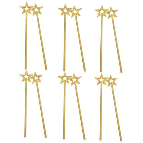 FRCOLOR 12 Stück Teiliges Glitzer Prinzessin Sternstab für Mädchen Leichter Sternstab mit Komfortablem Griff Vielseitig Einsetzbar als Kostüm Requisite für Geburtstag Hochzeit Halloween von FRCOLOR