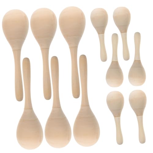 FRCOLOR 12 Stück Teiliges Holz Maracas zum Selbstgestalten Stabile und Glatte Oberfläche Lehrreiche Musikinstrumente für Kleinkinder Bunte DIY Rasseln für Kindergeburtstag Party und FRCOLOR 12 Stück Teiliges Holz Maracas zum Selbstgestalten Stabile und Glatte Oberfläche Lehrreiche Musikinstrumente für Kleinkinder Bunte DIY Rasseln für Kindergeburtstag Party und von FRCOLOR