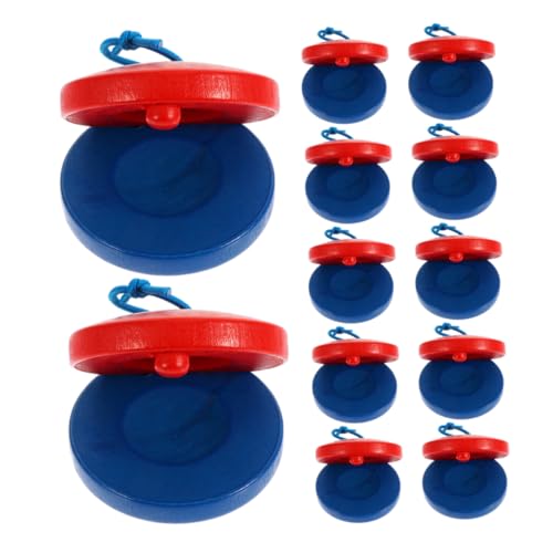 FRCOLOR 12 Stück Teiliges Holz Rhythmusspielzeug für Orff Musikinstrumente Ergonomische Handklapper Fördert Kreativität Hand Auge Koordination Sicher Langlebig für Frühkindliches Lernen von FRCOLOR
