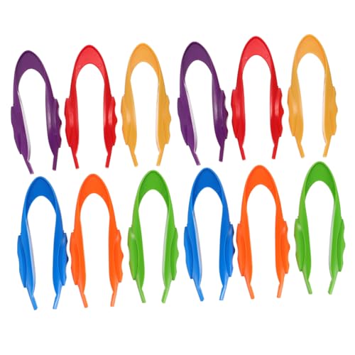 FRCOLOR 12 Stück Teiliges Kunststoff Pinzetten Bunte Montessori Lernspielzeuge für Sensorische Feinmotorische Entwicklung und Wissenschaftliche Experimente im Kindergarten FRCOLOR 12 Stück Teiliges Kunststoff Pinzetten Bunte Montessori Lernspielzeuge für Sensorische Feinmotorische Entwicklung und Wissenschaftliche Experimente im Kindergarten von FRCOLOR