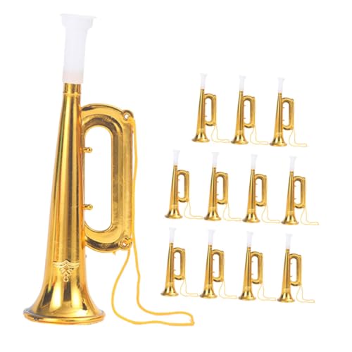 FRCOLOR 12 Stück Teiliges Kunststoff Trompeten für Leichtes Tragbares Musikinstrument für Partys und Feierlichkeiten für Jungen und Mädchen FRCOLOR 12 Stück Teiliges Kunststoff Trompeten für Leichtes Tragbares Musikinstrument für Partys und Feierlichkeiten für Jungen und Mädchen von FRCOLOR