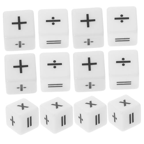 FRCOLOR 12 Stück Teiliges Mathe Würfel aus Acryl Glatte Oberfläche Sicheres Lernspielzeug für Rechenzeichen Zubehör für Mathe Spiele und Bildung FRCOLOR 12 Stück Teiliges Mathe Würfel aus Acryl Glatte Oberfläche Sicheres Lernspielzeug für Rechenzeichen Zubehör für Mathe Spiele und Bildung von FRCOLOR