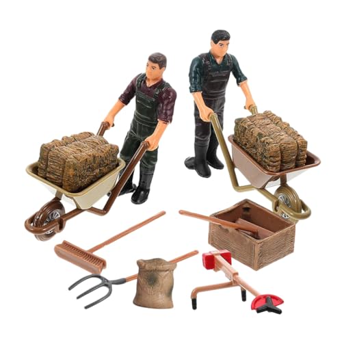 FRCOLOR 12 Stück Teiliges Mini Bauernhof Spielset mit Realistischen Bauern und Landwirtschaftlichen Figuren Detailreiche Miniatur Farmzubehör Dekorations und Spielzeugset für Themenpartys FRCOLOR 12 Stück Teiliges Mini Bauernhof Spielset mit Realistischen Bauern und Landwirtschaftlichen Figuren Detailreiche Miniatur Farmzubehör Dekorations und Spielzeugset für Themenpartys von FRCOLOR