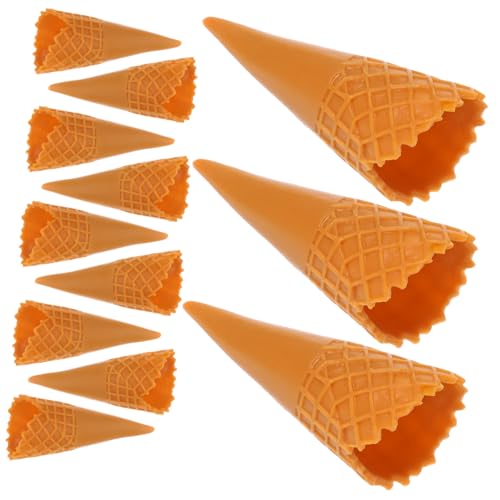 FRCOLOR 12 Stück Teiliges Mini Eiscreme Modellset Realistische Simulation für DIY Dekorationen Kinderspielzeug und Fotorequisiten aus Langlebigem für Dessertgeschäfte und Feste von FRCOLOR