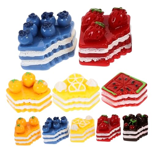 FRCOLOR 12 Stück Teiliges Mini Kuchen Modell aus Resin Realistische Deko für DIY Haar Clip und Puppenhaus Vielseitiges Zubehör für Kinderküche Gemischter Stil Robust und Detailreich von FRCOLOR