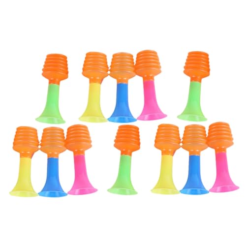 FRCOLOR 12 Stück Teiliges Mini Partyhorn Bunte aus Robustem Kunststoff Langlebige Mini Trompeten für Geburtstagsfeiern und Partyspaß Handliche Geräuschmacher für Kindergeburtstag und von FRCOLOR