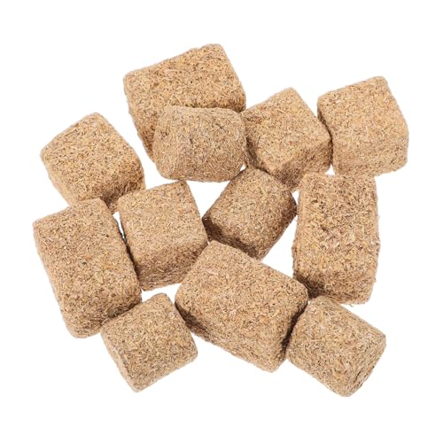 FRCOLOR 12 Stück Teiliges Mini Strohballen Realistische Miniatur Heuhaufen Dekorative Bauernhof Puppenhaus Accessoires Vielseitig für Garten Herbstdeko DIY Landschaftsgestaltung von FRCOLOR