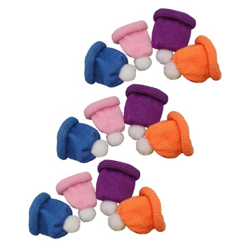 FRCOLOR 12 Stück Teiliges Mini Weihnachtsmützen aus Weichem Material Bunte Strickmützen für DIY Basteln Puppen Flaschendekoration Hautfreundlich für Weihnachtsfest und Partydeko FRCOLOR 12 Stück Teiliges Mini Weihnachtsmützen aus Weichem Material Bunte Strickmützen für DIY Basteln Puppen Flaschendekoration Hautfreundlich für Weihnachtsfest und Partydeko von FRCOLOR