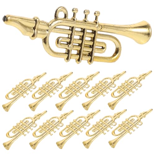 FRCOLOR 12 Stück Teiliges Miniatur Musikinstrumente Trompete Weihnachtsbaumschmuck Kunststoff Langlebig für DIY Weihnachtskranz und Puppenhaus Festliche Dekoration FRCOLOR 12 Stück Teiliges Miniatur Musikinstrumente Trompete Weihnachtsbaumschmuck Kunststoff Langlebig für DIY Weihnachtskranz und Puppenhaus Festliche Dekoration von FRCOLOR