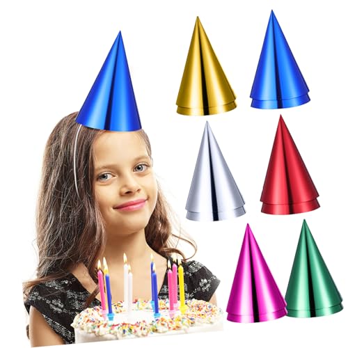 FRCOLOR 12 Stück Teiliges Partyhütchen Bunte Kegelhüte aus Papier mit Metallic Folie Langlebig Wiederverwendbar für Kindergeburtstag Karneval Erwachsene FRCOLOR 12 Stück Teiliges Partyhütchen Bunte Kegelhüte aus Papier mit Metallic Folie Langlebig Wiederverwendbar für Kindergeburtstag Karneval Erwachsene von FRCOLOR