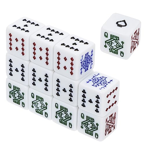 FRCOLOR 12 Stück Teiliges Pokerwürfel Set aus Verschleißfestem Lustige Spielchips für Partys und Kartenspiele für Bar und Freizeitnutzung FRCOLOR 12 Stück Teiliges Pokerwürfel Set aus Verschleißfestem Lustige Spielchips für Partys und Kartenspiele für Bar und Freizeitnutzung von FRCOLOR