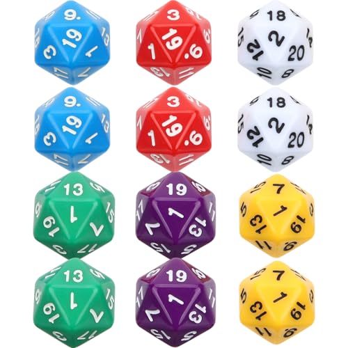 FRCOLOR 12 Stück Teiliges Polyedrisches Würfelset aus Acryl Abgerundete Kanten Farbiges Würfelspiel für Brettspiele Rollenspiele und Lernspiele Robust und Langlebig Vielseitig Einsetzbar FRCOLOR 12 Stück Teiliges Polyedrisches Würfelset aus Acryl Abgerundete Kanten Farbiges Würfelspiel für Brettspiele Rollenspiele und Lernspiele Robust und Langlebig Vielseitig Einsetzbar von FRCOLOR