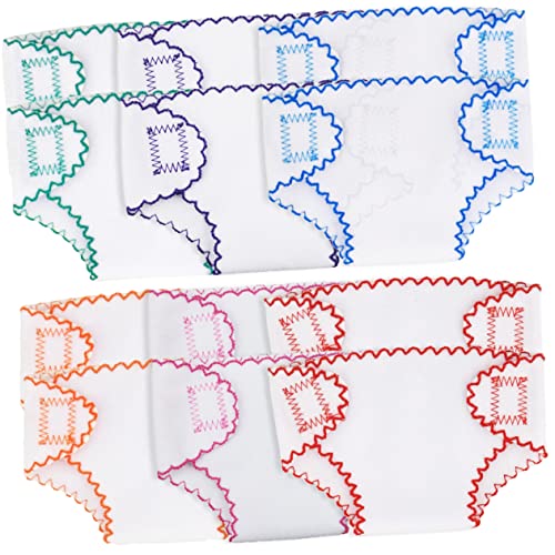 FRCOLOR 12 Stück Teiliges Puppenwindel für Puppen Stoffunterhosen für Babypuppen Zubehör für Rollenspiele und Kreative Spiele für Puppenliebhaber von FRCOLOR