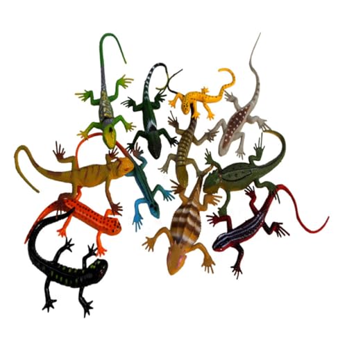 FRCOLOR 12 Stück Teiliges Realistisches Detailgetreue Reptilienfiguren aus Geruchlosem Kunststoff für Lernspiel Halloween Deko und Garten Dekoration von FRCOLOR