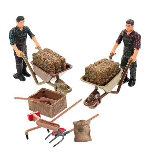 FRCOLOR 12 Stück Teiliges Set Miniatur Bauernhof Figuren und Werkzeuge Realistische Modelle für Garten Dekoration Fotografie und Farmzubehör FRCOLOR 12 Stück Teiliges Set Miniatur Bauernhof Figuren und Werkzeuge Realistische Modelle für Garten Dekoration Fotografie und Farmzubehör von FRCOLOR