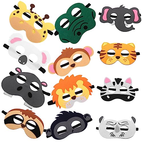 FRCOLOR 12 Stück Teiliges Set Tiermasken aus Filz für Lustige Cartoon Halloween Masken für Kostümpartys und Festivals Hochwertige Sichere Materialien Leicht und Bequem zu Tragen FRCOLOR 12 Stück Teiliges Set Tiermasken aus Filz für Lustige Cartoon Halloween Masken für Kostümpartys und Festivals Hochwertige Sichere Materialien Leicht und Bequem zu Tragen von FRCOLOR