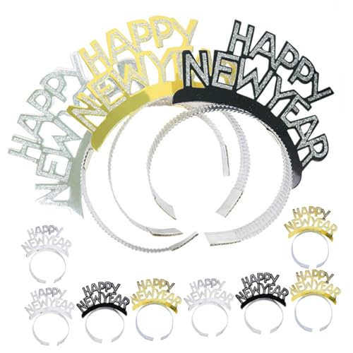 FRCOLOR 12 Stück Teiliges Silvester Stirnband Leichtes Bruchfestes Haarschmuck Accessoire Year Party Kopfschmuck Geeignet für Cosplay und Festliche Fotosessions von FRCOLOR