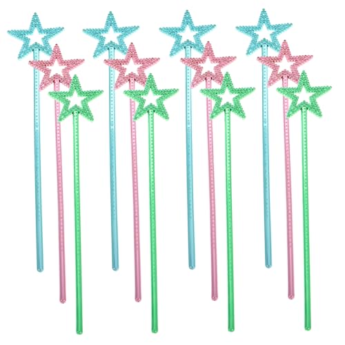 FRCOLOR 12 Stück Teiliges Sternstäbe aus Robustem Kunststoff Bunte Sternstäbe für Mädchen Party Deko und Fantasievolle Rollenspiele Sicher Leicht zu Reinigen als Mitgebsel und von FRCOLOR