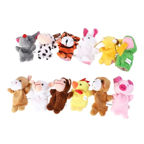 FRCOLOR 12 Stück Teiliges Tragbare Tierkreiszeichen Fingerpuppen für Abnutzungsresistente Finger Spielzeuge zur Frühförderung Kreative Handaktivitäten und Leicht Mitzunehmen von FRCOLOR