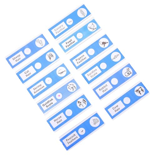 FRCOLOR 12 Stück Teiliges Vorgefertigter Mikroskop Objektträger mit Tierischen Dauerpräparaten für Sicher und Kratzfrei für Biologieunterricht Experimente und Wissenschaftliche Bildung von FRCOLOR