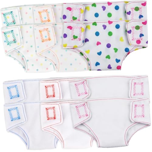 FRCOLOR 12 Stück Teiliges Waschbare Stoffwindeln für Puppen Wiederverwendbare Puppenwindeln aus Baumwolle Bunte Puppenunterwäsche Zubehör für Puppenkleidung FRCOLOR 12 Stück Teiliges Waschbare Stoffwindeln für Puppen Wiederverwendbare Puppenwindeln aus Baumwolle Bunte Puppenunterwäsche Zubehör für Puppenkleidung von FRCOLOR