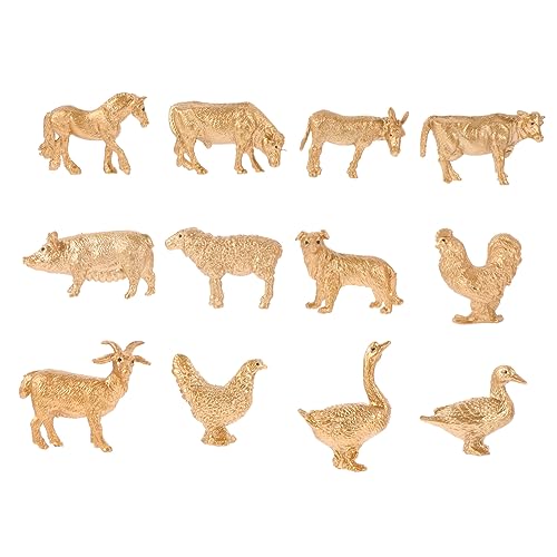 FRCOLOR 12 Stück Teiliges aus Realistischen Bauernhoftier Figuren aus Miniatur Tiermodelle für Lernspielzeug und Partygeschenk Sicher und Langlebig von FRCOLOR