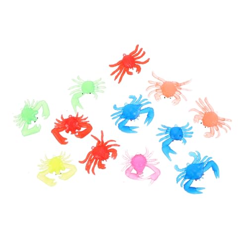FRCOLOR 12 Stücke Krabben Spielzeug Satz für Kinder Krabbenmodell aus Umweltfreundlichem TPR Realistisches Meerestier Spielzeug für Badewanne und Spielplatz von FRCOLOR