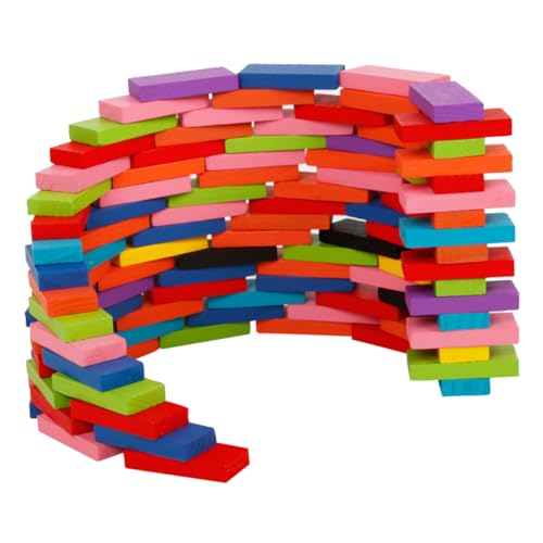 FRCOLOR 120 Stück Farbenfrohes Holz Domino Pädagogisches für DIY Bausteine für Frühe Bildung Sicheres und Kreatives für Jungen und Mädchen FRCOLOR 120 Stück Farbenfrohes Holz Domino Pädagogisches für DIY Bausteine für Frühe Bildung Sicheres und Kreatives für Jungen und Mädchen von FRCOLOR