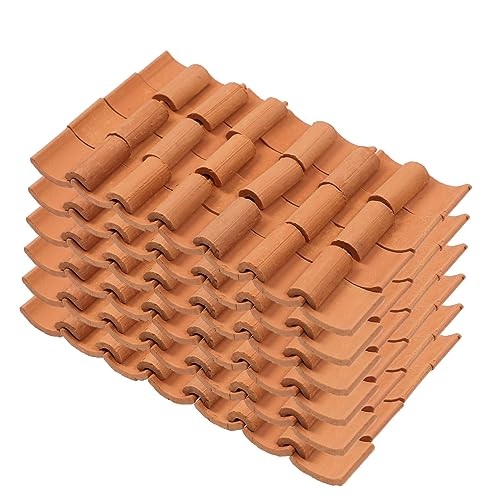 FRCOLOR 120 Stück Miniatur Dachziegel Realistische Bauzubehör für DIY Modellbau und Puppenhäuser für Sandtisch und Kreative von FRCOLOR