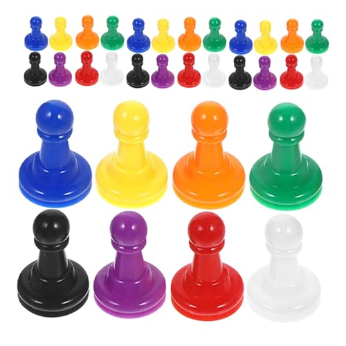 FRCOLOR 128 Stück Partyspiel -schachstücke Schachbrettspiel Tischzubehör Für Brettspiele Spielmarken Schachbauer Spielzähler Zähler Für Spiele Tischmarker Farbprüfer Spielbauer Plastik von FRCOLOR