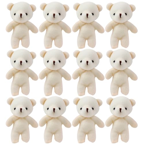 FRCOLOR 12Stücke Anhänger Niedliche Plüschpuppen Schlüsselanhänger Deko für Kinderzimmer Weiche Cartoon Bären Figuren von FRCOLOR