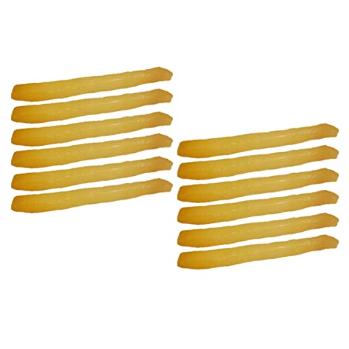 FRCOLOR 12Stücke Gefälschte Pommes Chips Realistische Lebensmittelmodelle für Fotografie und Partydekoration Lebensechte Simulation für Restaurant Displays von FRCOLOR
