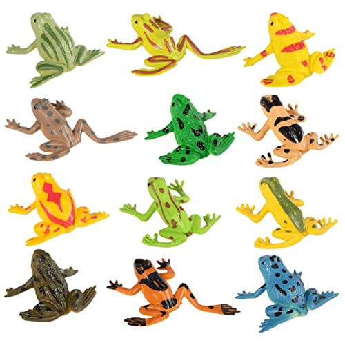FRCOLOR 12Stücke Imitation Frosch Stressabbau Modell zur Angstlinderung Pädagogisches Fidget für Kleinkinder als von FRCOLOR
