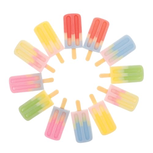 FRCOLOR 12Stücke Miniatur Dessert Eiscreme Charms Bunte Kunstharz Eislutscher für Puppenhaus Langlebig und Realistisch für Kreative Bastelprojekte FRCOLOR 12Stücke Miniatur Dessert Eiscreme Charms Bunte Kunstharz Eislutscher für Puppenhaus Langlebig und Realistisch für Kreative Bastelprojekte von FRCOLOR