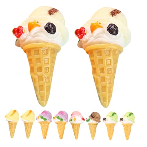 FRCOLOR 12Stücke Miniatur Eismodell aus Harz Künstliche Eiscreme Requisiten für Puppenhaus Dekoration Realistische Lebensmittelmodelle Bunten Farben FRCOLOR 12Stücke Miniatur Eismodell aus Harz Künstliche Eiscreme Requisiten für Puppenhaus Dekoration Realistische Lebensmittelmodelle Bunten Farben von FRCOLOR